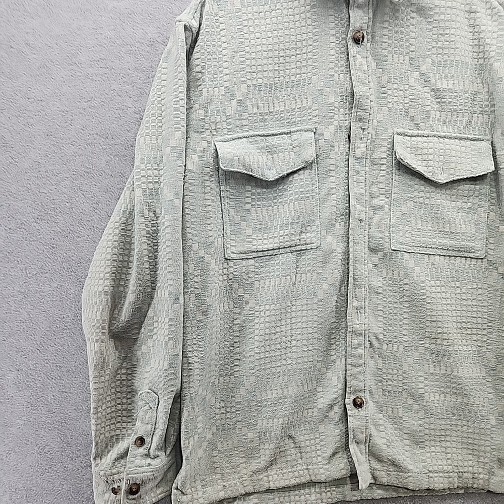 Urban Outfitters Men's  Size Small Chenille Check Over shirt  Mint - Picture 6 of 14